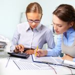 Business women reviewing the books. The Countess of Accounting
